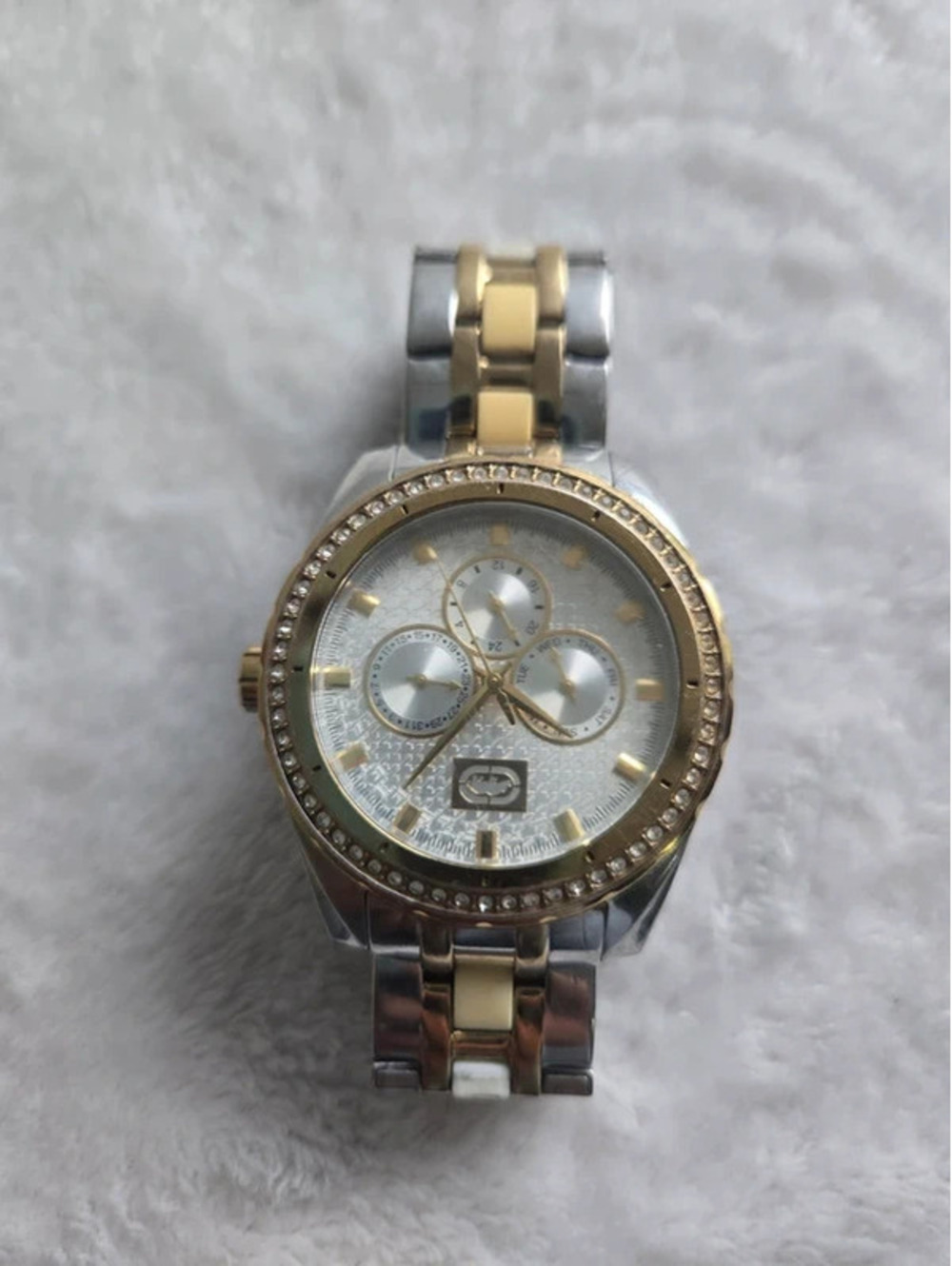 ECKO Unltd Two-Tone Rhinestone Multi-Function Watch – Runs